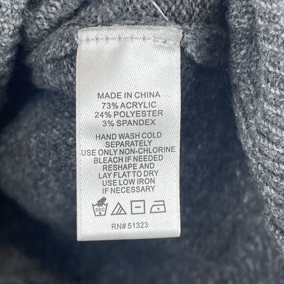 1 State Sweater Womens Medium Gray Puff Sleeve Minimalist Chic Preppy Capsule - Picture 6 of 9